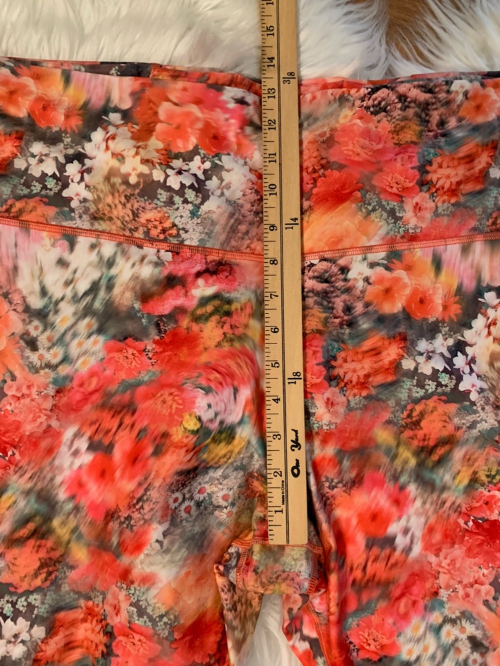 Athleta Women’s 3X Elation Capri Leggings Renewed Spring Bloom Floral Peach - Picture 8 of 15
